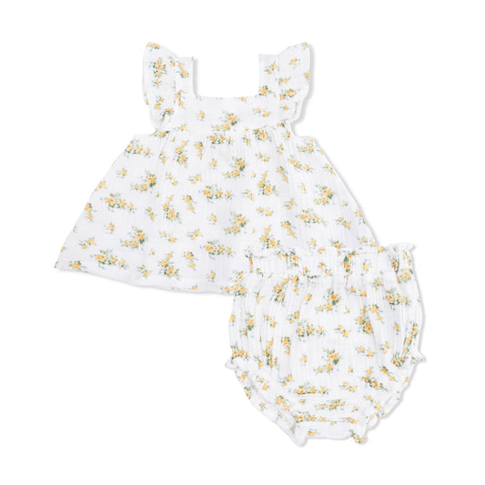 Sunshine Roses Pinafore Set