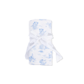Puppy Toile Blue Swaddle