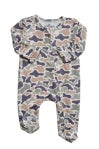 CAMO CUTIE BAMBOO ZIPPER FOOTIE