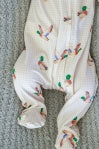 LITTLE MALLARD BAMBOO ZIPPER FOOTIE