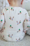 LITTLE MALLARD CONVERTIBLE BAMBOO ZIP ROMPER