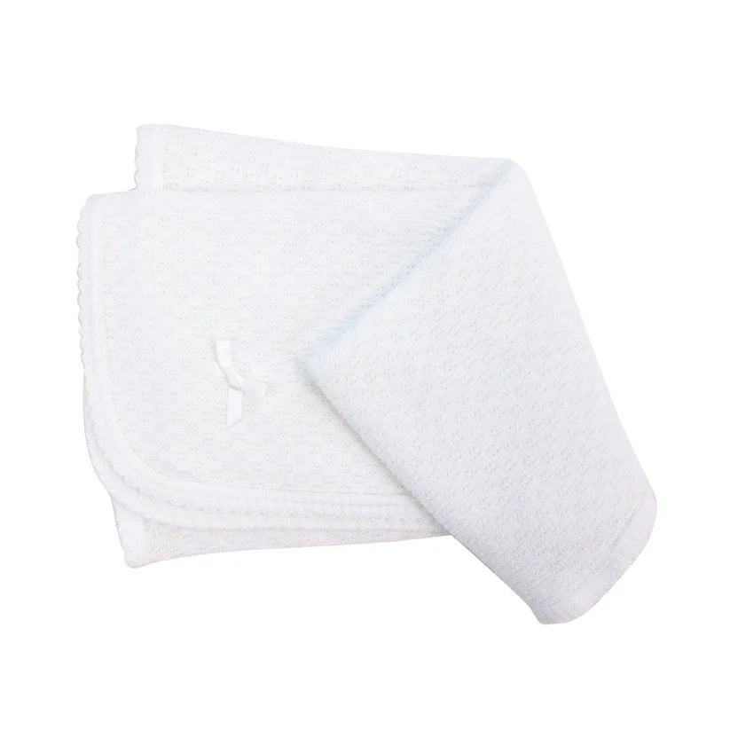 White Knit Swaddle Blanket