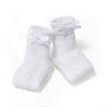 White Knit Booties with White Trim